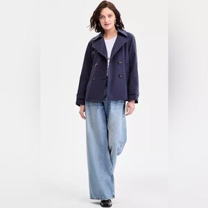 Michael Kors - Midnight Blue Women’s Short Double-Breasted Trench Coat *NWT *XXL